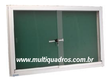 Quadro de Feltro com Moldura de Alumínio e Porta de Vidro de Correr